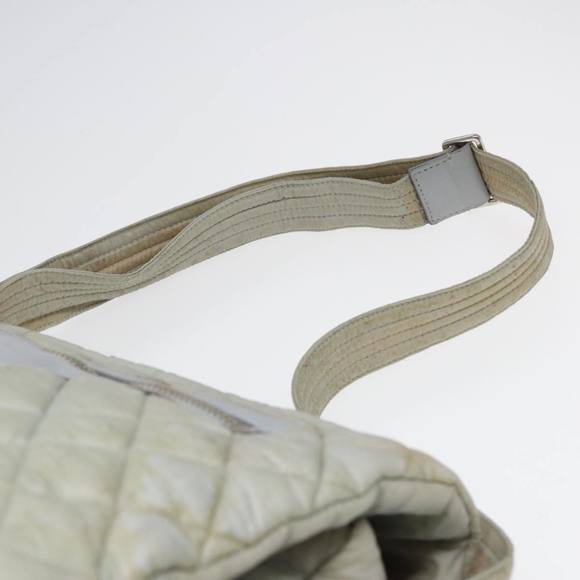 CHANEL Small Messenger Cococoon Shoulder Bag Nylon Gray Silver CC Auth bs17253 - Picture 8 of 16